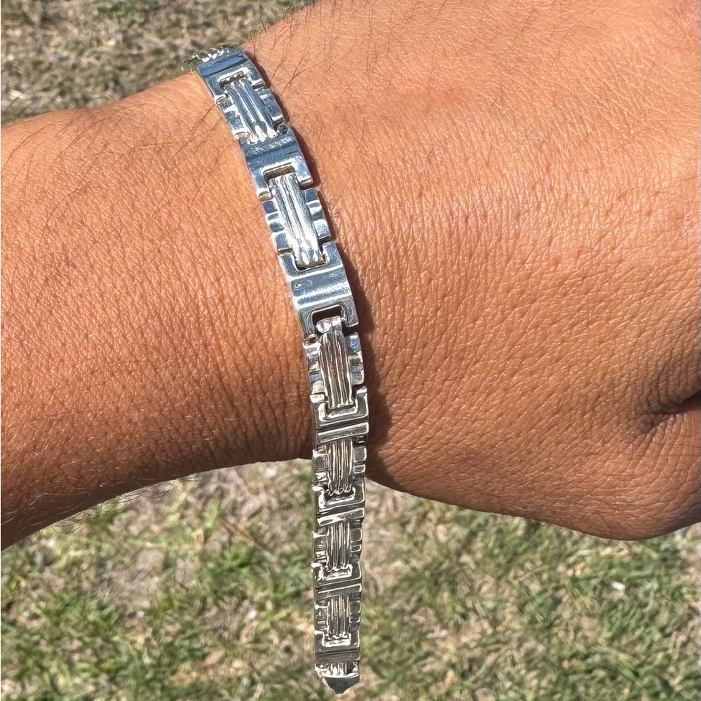 925 Silver REVERSIBLE Geometric Bracelet